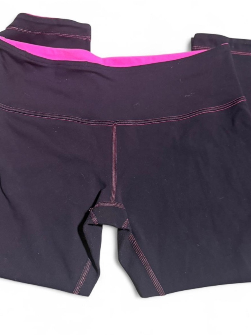 Lululemon Black Active Shorts with Pink Waistband
